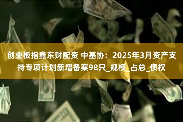 创业板指鑫东财配资 中基协：2025年3月资产支持专项计划新增备案98只_规模_占总_债权