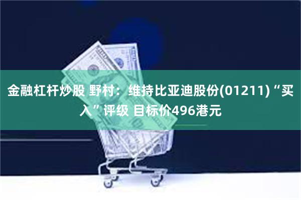 金融杠杆炒股 野村：维持比亚迪股份(01211)“买入”评级 目标价496港元