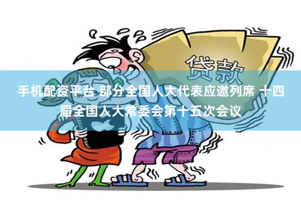 手机配资平台 部分全国人大代表应邀列席 十四届全国人大常委会第十五次会议